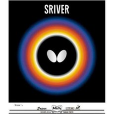 Butterfly 古大體育 Sriver 膠皮，提升擊球速度與控制力, 1個, SRIVER黑色2.1mm, 黑色