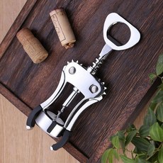 휴대용 수동 블랙그립 와인오프너 병따개 겸용 오프너 got+99526nE