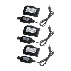 2026년형 7.4V 3000mAh 충전식 리튬폴리머 배터리 (발열 장갑 겨울용 스타킹 장비용), 06 3B 3USB 3000mah