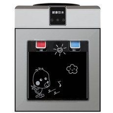 냉온수기 그린 생수통 커피포트소형 간편 냉수기 소형, 실버 그레이 유리문 차갑고 뜨거운