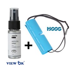 HOOG 실리콘말랑케이스+VIEW OK 수경안티포그스프레이 20ml SET, 스카이블루케이스+view ok 20ml, 1개