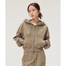 리 LEE 우먼 크롭 후드 집업 피그먼트 브라운 598335, S