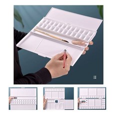 수채화 팔레트 24구 28구 미술도구 물감 세트 업소용, 24색-폴딩형, 1개