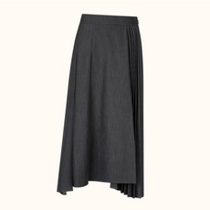 보브 VOICE OF VOICES 애시메트릭 롱 플리츠 스커트7155435800 488475
