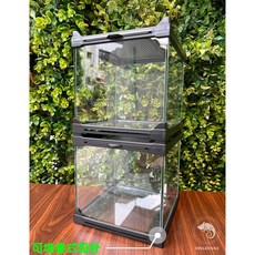 蛋叔叔 堆疊式寵物箱 爬蟲缸 角蛙缸 守宮 蜘蛛 蠍子 樹蛙 玉米蛇 蠑螈 甲蟲缸 鬥魚缸 微景缸 孔雀魚, 1個, 2入