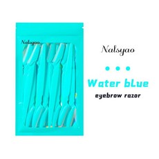 눈썹 트리머 얼굴 면도기 휴대용 제모기 정리 메이크업 도구, 2. A0049-12PCS blue, 기본