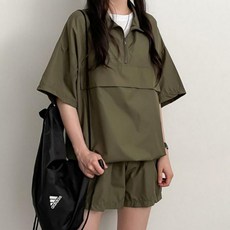 여성 데일리 캐주얼 상하세트 이지룩 카라형 상의 운동복