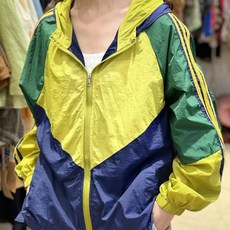 女士撞色拼接連帽防曬防風上衣