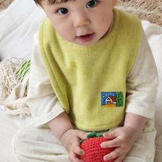 아부엘라 면 테리 턱받이 부드러운 면소재 컬러빕 1개입 국내생산