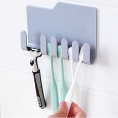 면도기거치대 포함 욕실칫솔걸이 14x9.5cm 깔끔디자인 칫솔꽂이 칫솔고리, 1개