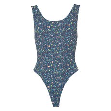 LHD 키 비스케인 플로럴 바디수트