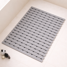 하스몰 일본식 미끄럼방지 발 매트 목욕 샤워 욕실 룸 스퀘어, 1개, 다크그레이