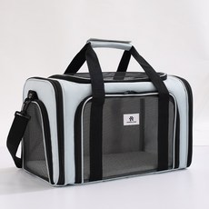 跨境貓咪外出包手提斜挎透氣泰迪狗窩寵物包大空間車載貓包批發, 1個, 藍色