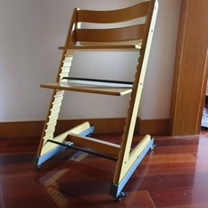 適配Stokke成長椅萬向輪配件 靜音帶剎車 兒童餐椅滑輪, 灰色先量椅腳長度適合48.5到49.5