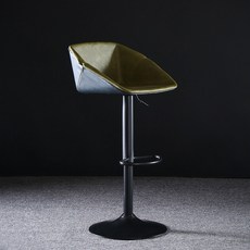 北歐輕奢升降吧椅，現代簡約家用吧凳，帶靠背高腳椅, 升降範圍55-78【草綠色】, 詳見包裝