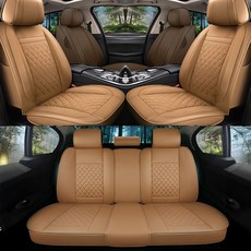제니븐 자동차 시트커버 차량용 방석 카 보호매트 가죽 교체 SF-890 풀세트, 1세트, 새들브라운
