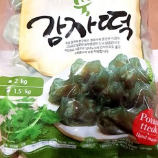 쫄깃하고 담백한 쑥감자떡 1.5K 쑥떡 감자떡 건강떡 노인정 어르신간식, 1.5kg, 2개