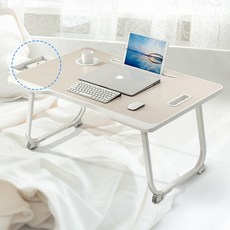 접이식 서랍 테이블 노트북 침대 좌식 책상 트레이, 서랍장 테이블 오크