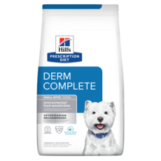 Hill's 希爾思 處方糧 Derm Complete 小型犬 皮膚問題 犬糧, 1.5kg, 1個, environmental/food sensitivities