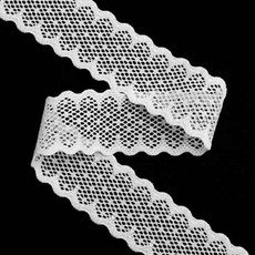 퀼트스타 플로우 네트 스판레이스 24mm_화이트, 화이트, 1개