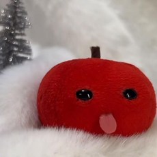 추상적혀를 뻗은 사과 재미봉제인형 열쇠고리 배낭 펜던트 과일 키링 액세서리 친구 커플 선물, [04] Ged, [01] 1pc