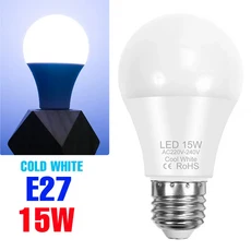 20W LED 전구 E27/E26 천장등 E14 샹들리에 AC220V 가정용 침실 에너지 절약 부드러운 조명 차가운/따뜻한, 06 E27 Cool White 15W