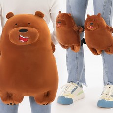 방댕이 스키 스노우보드 캐릭터 보호대, 갈색곰, 세트(엉덩이+무릎), 1개