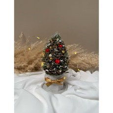 warm toy shop 松果聖誕樹, 松果聖誕樹+飾品盤, 雪白