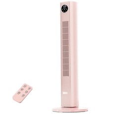 Antarctic Star 타워 팬 휴대용 플로어 85° 진동 조용한 냉각 12H 타이머 리모컨 스탠딩 블레이드리스 전기 3가지 풍속 4가지 모드 침실 사무실 91.4cm(, 36인치, 핑크