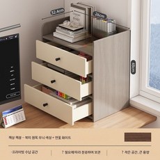 침대옆 원목 협탁 미니 서랍형 수납장 안방 침실 사이드테이블 엔틱, 1개, M_삼중 모란 그레이 조립