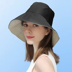 새로운 남성과 여성의 위장 어부 모자 큰 가장자리 야외 태양 모자 빠른 건조 선 스크린 모자 하이킹 모자, 검은 위장