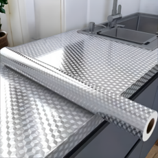 COVERONE 기름때 방지 접착식 방수 알루미늄 60*300 시트지, 1개