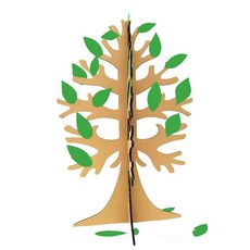 종이 나무 학교 DIY 만들기 미술 꾸미기 대형 모형 행사 골판지, 1.2m 입체나무 잎 과일판지X