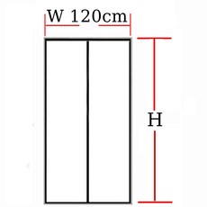 자기 모기장 도어 커튼 스크린 메쉬 폐쇄 전체 프레임 접착 설치 사용자 정의, [07] Width 120cm, [12] Customized size, 07 Width 120cm