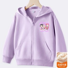 熱賣 獵魔女團 K-POP周邊 二次元中大童 外穿拉鍊 連帽衛衣 男女童開衫外套