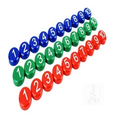 르꽁드 숫자 자석 1-10 서류부착, 빨강, 1개