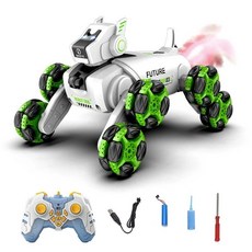 리모컨 로봇 개 360 도 드리프트 스턴트 RC 자동차 장난감 2.4G, White, 1개