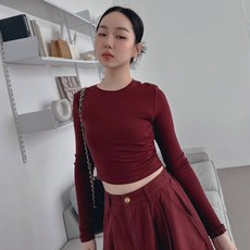 Olli kids 軟彈短版長袖上衣 14色 臺灣實拍 合身 打底衣 A01240564