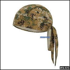 【野戰搖滾-生存遊戲】高品質萊卡海盜頭巾、海盜帽【黑色、綠色、沙色、碳灰色】自行車登山防曬戶外頭盔頭套迷彩頭巾, 數位叢林, 1個