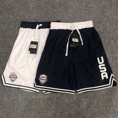 貝貝 M-5XL NBA 美式短褲 雙層網眼籃球褲 五分褲 KD 杜蘭特 男 美式短褲 訓練健身跑步褲 速乾 白色 黑色 海 優選