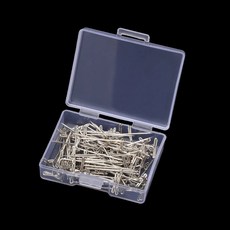 RORGETO 100 Pcs 실버 50 Pcs T 자형 핀 가발 만들기/폼 헤드에 디스플레이 38mm 긴 T 자형 핀 바느질 헤어핀 헤어 스타일링 도구, 27mm