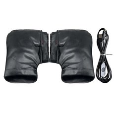 전기 가열 핸들바 장갑 방풍 오토바이 핸들 단계 설정 야외 라이딩용, 1. Black