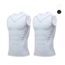 SUB22 남자 기능성 축구 농구 스포츠 민소매 나시 2장 세트