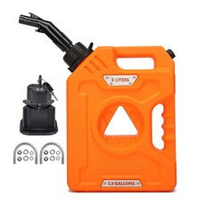 소형 기름통 바이크 보조 탱크 왼쪽 등유 보충 급유 등유통 코디엣지 연료통 휘발유통 예비, 1개, 오렌지 브래킷 잠금장치