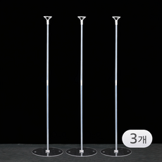 브로키 풍선 받침대 꽂이 스탠드 세트, 3개, 투명