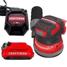限量特價含稅CRAFTSMAN 美國 工匠 20V 5吋20V 砂紙機 研磨機 拋光機 打蠟機 套裝, 砂紙機＋1.5Ah電池＋充電器 套組
