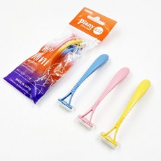 얼굴 면도 미니 제모기 여성 이마 헤어라인 솜털 제모 3개