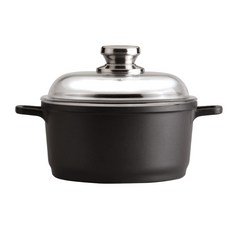 버그호프 스칼라 논스틱 캐스트 알루미늄 커버드 스탁팟 양수냄비, Black, 4.7L, 1개