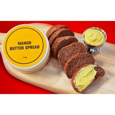 왓어버터 시그니처 망고 버터 스프레드 1개 + 식전빵 브라운브레드 2개 세트, 130g
