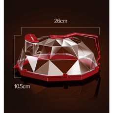 歐樂多微波爐加熱蓋 耐高溫防油濺蓋 飯菜保鮮蓋 防蒼蠅防塵菜罩, 菱形微波爐蓋【導流槽+注水】, 1個